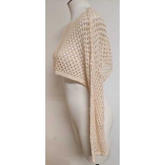 NEW Women's ALTAR'd STATE Cropped Crocheted Long Sleeve Top Small $49.95 - Picture 3 of 10